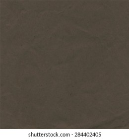 Vector texture crumpled paper. Background paper. Textured wallpaper. Color dark brown. Use for antique, retro, vintage, old, rustic style too. Eps 10 vector file. 