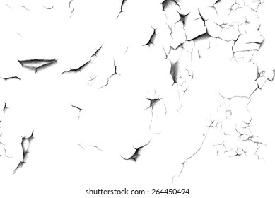 Vector texture with deep cracks and scratches. Crackle