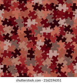 Vector texture desert brown rust decorative camouflage seamless pattern. Modern stylish puzzle chaos ornament for wrapping paper, carpet, bathroom tiles or clothing textile print