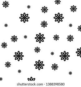 vector texture. Elegant template for fashion prints. Very small black flowers on white background. 