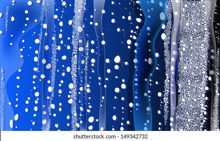 vector texture of flowing water with drops