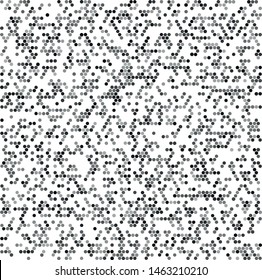 Vector texture of intermittently arranged gray circles of various shades