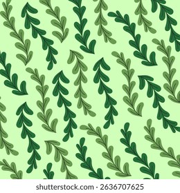 Vector texture of intertwined green branches