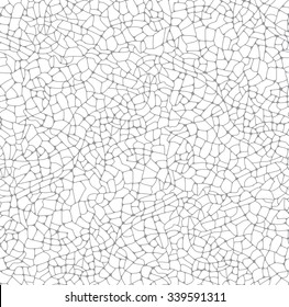 Vector texture irregular cracks, white background. Seamless pattern random network of fractures.The gray colors.