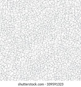 Vector texture irregular cracks, white background. Two layers seamless pattern random network of fractures.The gray colors.
