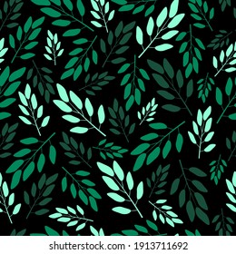 Vector texture of leaves with a 3D effect for the background on a mobile application, pc desktop, theme for a smartphone. Fabric and decorative paper. Natural pattern.