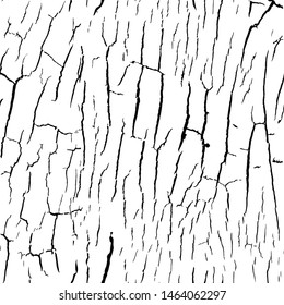 Vector texture with many cracks and scratches. Crackle.