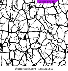 Vector texture with many cracks and scratches. Crackle. Grunge texture abstract background. The cracks texture. Grunge textures set. Distressed Effect. Grunge Background. 