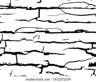 Vektorstruktur mit vielen Rissen und Kratzern. Crackle.