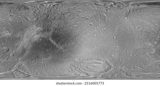 Mapa de textura de Vector de la superficie esférica de la luna de Saturno Dione. El mapa de textura de Dione.