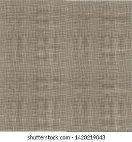 Vector Texture of Natural Textile, Seamless Pattern,  Frayed Crumpled Linen Fabric Background.