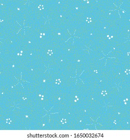 Vector texture ocean surface pattern, underwater summer mood, star fish, sealife textured beachy background. Costal design for your perfect holiday. Nature background. Print, fabric, stationary.