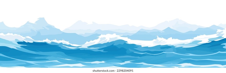 Vector texture of ocean wide view 