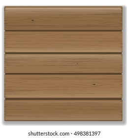 Vector texture of the old brown wooden board in vector graphics