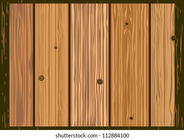 Textura vectorial de tablas antiguas de madera de color marrón