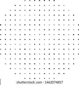 Vector texture of orthogonally arranged gray circles of various shades
