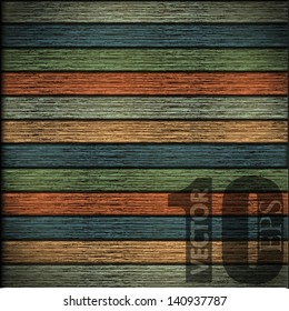 Vector texture of painted wooden planks. Editable EPS 10
