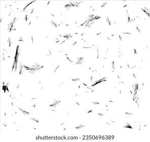 vector texture of pencil and charcoal, sand noise, gritty grains of particles of different sizes on a transparent background