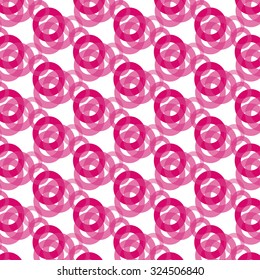  Vector texture of pink circles on a white background.