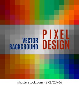 Vector Texture. Pixel Art Background With Psycho Colours.