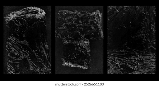 Textura de Vector de película de plástico sobre fondo oscuro