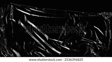 Vector texture of plastic film on dark background