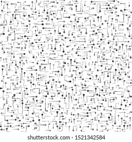 Vector texture of randomly arranged broken lines