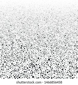 Vector texture of randomly arranged gray circles of various sizes and shades