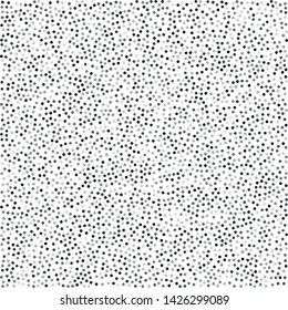 Vector texture of randomly arranged isolated gray circles of equal sizes but various shades