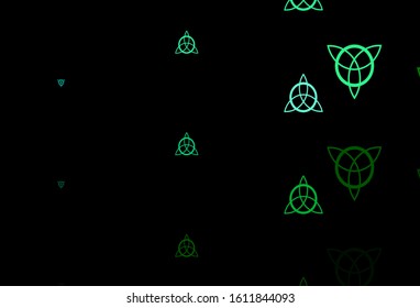 vector texture with religion symbols. Colorful vintage illustration with gradient alchemy shapes. Simple design for occult depiction.