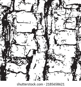 Vector texture rough bark of a large tree for the design of a stylized flyer design scratch scuffed