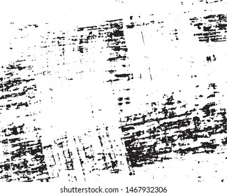 Vector texture of scratches, cracks, chips. Abstract  monochrome background. Black and white pattern of old surface.