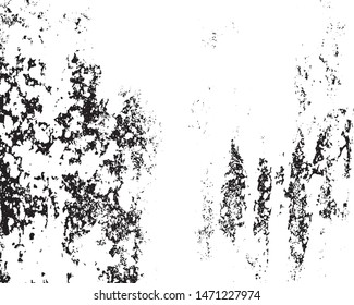 Vector texture of scratches, cracks, chips. Abstract  monochrome background. Black and white pattern of old surface.