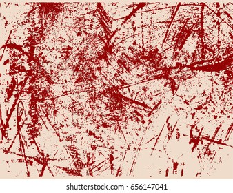 Vector texture of scratches. Red scratches on a light background. Grunge. Vector illustration.