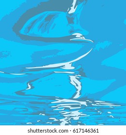 Vector texture of the sea depth when viewed from the bottom