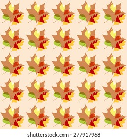 Vector texture . Seamless stylized illustration on the theme of autumn.