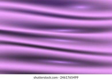 Vektorgrafik-Textur aus Seide, Satin, Drapierstoff auf luxuriösem Hintergrund, lila Latex glänzend 