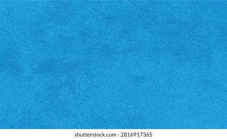 Vector texture of a soft, fluffy bright blue bath towel. The vivid fabric material features detailed loops and a dense surface, perfect for clean background or textile design.