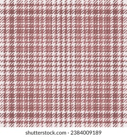 Vector texture textile of seamless pattern plaid with a fabric tartan check background in red and white colors.