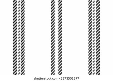 Vector texture vertical of pattern stripe seamless with a background lines fabric textile in white and black colors.