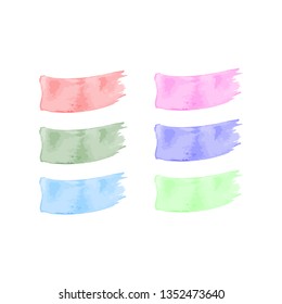 vector texture of watercolor brush isolated on white background