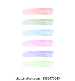 vector texture of watercolor brush isolated on white background
