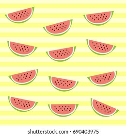 Vector texture of watermelon. Colorful illustration of watermelon for background. A nice drawing of a watermelon for a print, a poster, a logo.