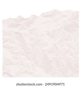 Vector Texture of white Torn Grunge Paper is Crumpled. Background for various purposes. Old ripped torn paper backgrounds creased crumpled poster backdrop surface placard, brown poster