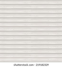 Vector texture of white wood, neatly arranged horizontally plank