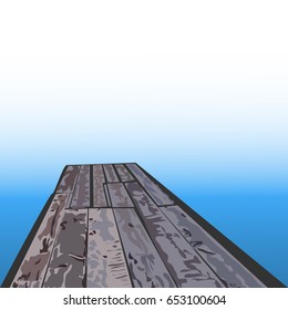 Vector texture of a wooden pier on a light background