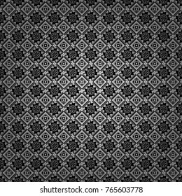 Vector textured background. Abstract seamless pattern of a plurality stylized elements in white, gray and black colors.