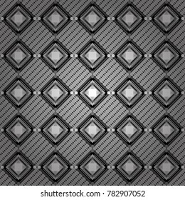Vector textured background. Abstract seamless pattern of a plurality stylized elements in gray, black and white colors.