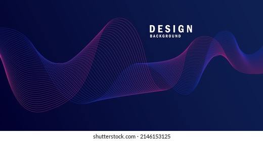 Vector textured background with bright wave effects. Suitable for posters, websites, presentations on the topics of neuroscience, physics and other science, future technologies and for IT companies.