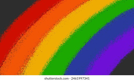 Vector textured background with rainbow for LGBT Pride